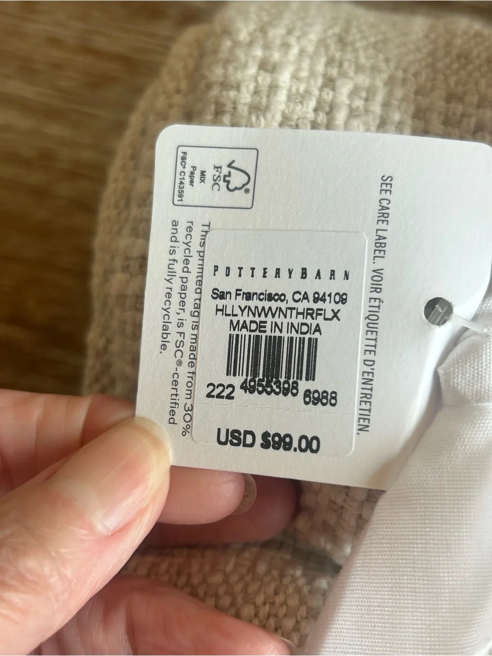 Pottery Barn Hollyn Cotton Woven Throw
